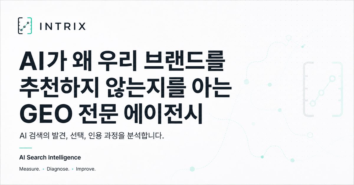 인트릭스 공식 홈페이지 대표 이미지